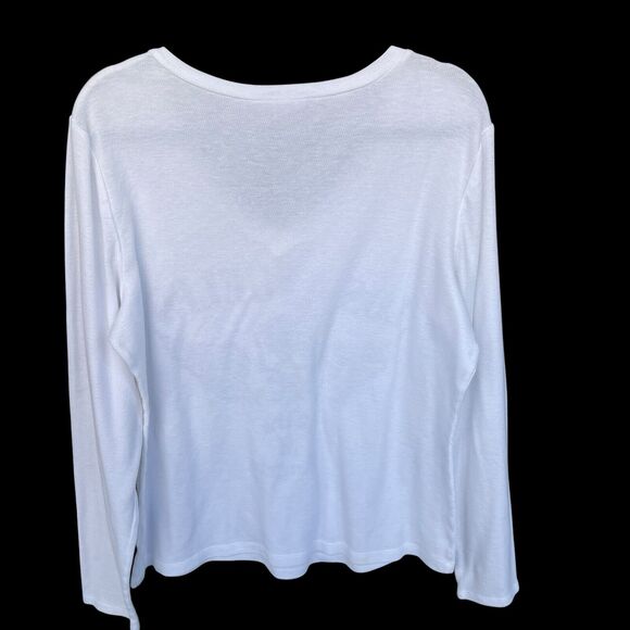 Allen B City of Angels Top Women Extra Large XL Skull Angel Wings Studded V-neck - Picture 2 of 11